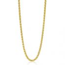 ZINZI Gold Plated Sterling Silver Wheat Chain Necklace width 3mm 45cm ZIC1931G