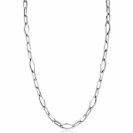 ZINZI Sterling Silver Chain Necklace with Oval and Diamond-shaped Chains (11mm) 45cm ZIC-BF65