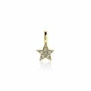 13mm ZINZI Gold Plated Sterling Silver Star Pendant White ZIH2138Y (excl. necklace)