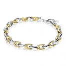 ZINZI Gold Plated Sterling Silver Chain Bracelet width 6,4mm 20cm ZIA1641BG