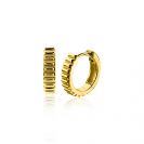 16mm ZINZI Gold Plated Sterling Silver Hoop Earrings Bar Design 16x4mm ZIO2245