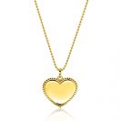23mm ZINZI gold plated silver heart pendant with pearl rim for engraving ZIH2654G (without chain)