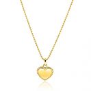 18mm ZINZI gold plated silver heart pendant with pearl rim for engraving ZIH2652G (without chain)