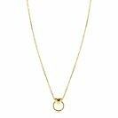 ZINZI zlv. collier gg.verg. hart en open ring 42/45cm