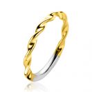 ZINZI Gold Plated Sterling Silver Ring Twist 2mm ZIR2321G