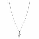 ZINZI zlv.collier met fant. hanger druppels en zirc.