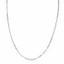 90cm ZINZI Sterling Silver Figaro Necklace ZILC-F90