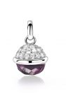 ZINZI Sterling Silver Pendant Sphere Purple ZIH991P
