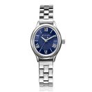 ZINZI Belle Ovale 26mm Watch Blue Dial Silver Colored Case and Stainless Steel Silver Colored Band, Japanese movement ZIW2955