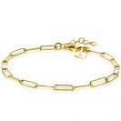 ZINZI Gold Plated Sterling Silver Bracelet Trendy Paperclip Chain width 3,4mm ZIA1992G