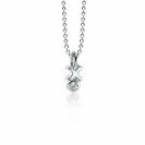 ZINZI Sterling Silver Pendant XO White ZIH1821