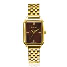 ZINZI Allure Watch 30mm Brown Colored Dial Gold Colored Case and Stainless Steel Band Japanese movement  ZIW2536