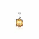 ZINZI Sterling Silver Pendant Square Yellow ZIH2073G