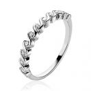 ZINZI Sterling Silver Ring Wavy White Zirconia ZIR2177