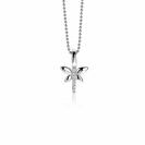 ZINZI Sterling Silver Pendant Dragonfly White ZIH1887