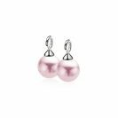10mm ZINZI Sterling Silver Earrings Pendants Pearl Pink ZICH266R (excl. hoop earrings)