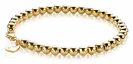 ZINZI Gold Plated Sterling Silver Bracelet Beads 17-20cm ZIA1010G