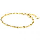 ZINZI gold-plated silver bracelet with Venetian links and white zirconia stones, 17-20cm, ZIA-BF102