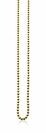 45cm ZINZI Gold Plated Sterling Silver Necklace Beads ZI45BOLG