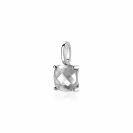 ZINZI Sterling Silver Pendant Square White ZIH2073