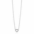 ZINZI zlv. collier met bewerkt open hartje 42-45cm