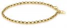 ZINZI Gold Plated Sterling Silver Chain Bracelet Rolo ZIA1009G