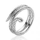ZINZI zlv. ring slagmodel slang met zirc.ogen mt.62
