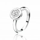 ZINZI Sterling Silver Ring Heart White LOVER3