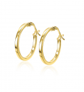 ZINZI 14K Gold Hoop Earrings Square Tube 15 x 1,5mm ZGO305