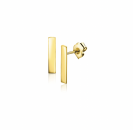 10mm ZINZI 14K Gold Bar Stud Earrings ZGO317