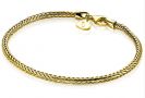 ZINZI Gold Plated Sterling Silver Chain Bracelet Foxtail width 3mm 19cm ZIA1287G