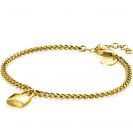 ZINZI Gold Plated Sterling Silver Curb Chain Bracelet with Trendy Lock Charm 16.5-19.5 cm ZIA2354G
