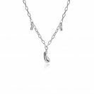 ZINZI silver link necklace with three teardrop-shaped pendants, 42-45cm, ZIC-BF109