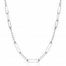 ZINZI Sterling Silver Necklace Paperclip Chains 40-45cm ZIC-BF60