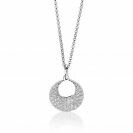 ZINZI Sterling Silver Necklace 45cm with Pendant Circle ZIC1572