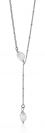 ZINZI Sterling Silver Y-Necklace Beads and White Pearls 45cm ZIC2187