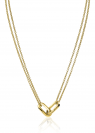 ZINZI Gold Plated Sterling Silver Necklace Oval Clasps 45cm ZIC2215G