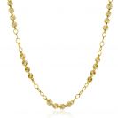 ZINZI Gold Plated Sterling Silver Necklace Round Chains and Coins with Sunbeams 4mm width 45cm ZIC2290G