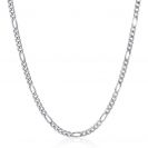 ZINZI Sterling Silver Figaro Chain Necklace 3.5mm width 40-45cm ZIC2291