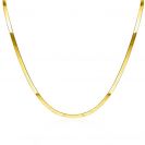 ZINZI Gold Plated Sterling Silver Snake Chain Necklace 45cm 3.5mm width ZIC2292G