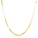 ZINZI Gold Plated Sterling Silver Snake Chain Necklace 45cm 1,9mm width ZIC2360