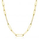 ZINZI Gold Plated Sterling Silver Chain with Various Paperclip Chains 40-45cm ZIC2361