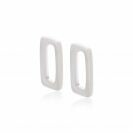 16mm ZINZI Earrings Pendants Rectangle in White Agate ZICH2229 (excl. hoop earrings)