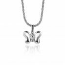 11mm ZINZI Sterling Silver Pendant Butterfly White Zirconia ZIH-BF47 (excl. necklace)
