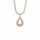 ZINZI Rose Gold Plated Sterling Silver Pendant Drop White ZIH1756R