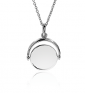 27mm ZINZI Sterling Silver Pendant Shiny Coin 18mm ZIH2217 (excl. necklace)