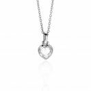 15mm ZINZI Sterling Silver Heart Pendant White Zirconia ZIH2303 (excl. necklace)