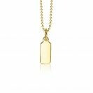 ZINZI Gold Plated Sterling Silver Pendant Flat Rectangle Bar ZIH2344G (excl. necklace)
