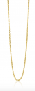 45cm ZINZI Gold Plated Sterling Silver Rolo Chain Necklace ZILC-J45G