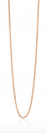 42cm ZINZI Rose Gold Plated Sterling Silver Rolo Chain Necklace ZILC-J42R